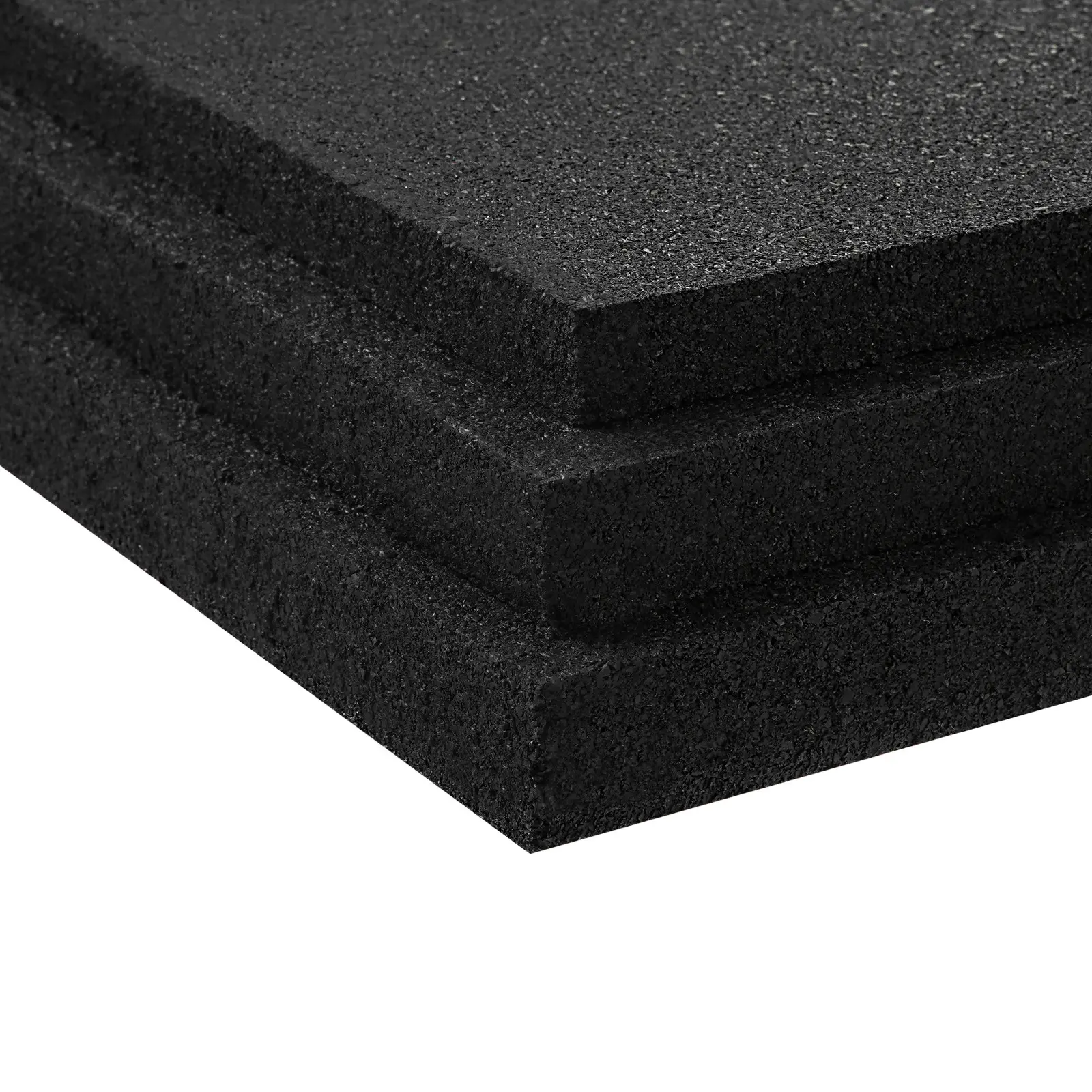 Vergleich von ausgelegten Gym Square Mini 50x50cm Matten in verschiedenen Stärken (10mm, 15mm, 20mm)